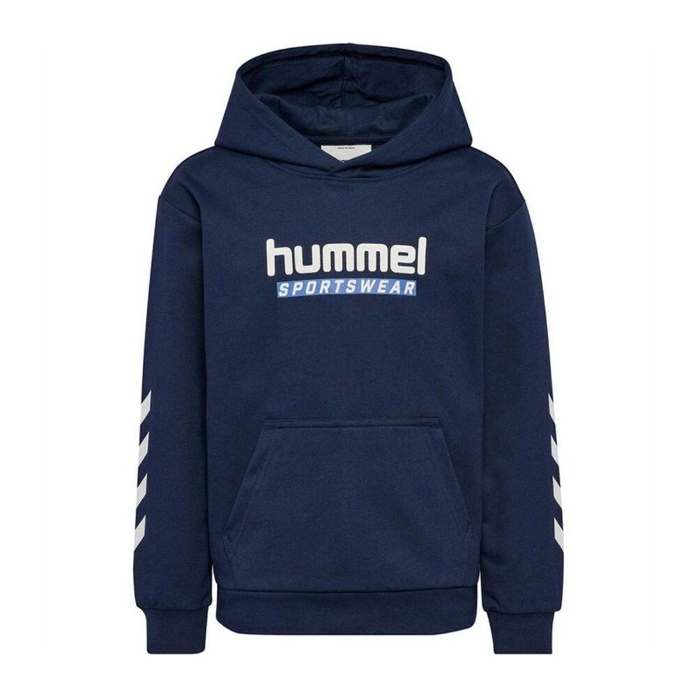 Hummel Childrens/Kids Logo Hoodie / Navy/White